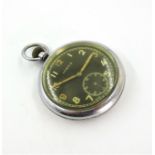 Moeris Military issue pocket watch, with subsidiary seconds, the reverse with broad arrow mark & G.