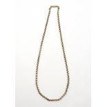 Rose gold cable link necklace stamped 9ct approx 8.3gm Condition Report Length 44.