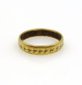 18ct gold band hallmarked approx 3.5gm Condition Report Size N-O<a href='//www.