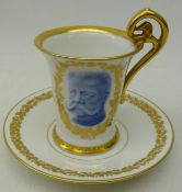 Rosenthal porcelain Military commemorative cup & saucer,