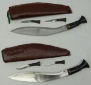 Pair of Kukri knives,