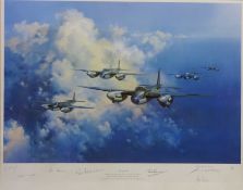 'Mosquito - 50th Anniversary of the Maiden Flight' ltd.ed. print after Frank Wootton, No.