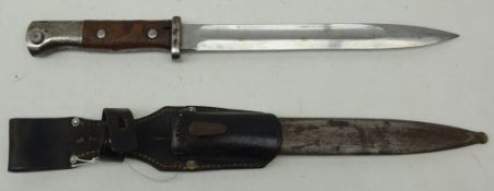 German Bayonet, 25cm single edge fullered blade marked E.Siepmann & Co.