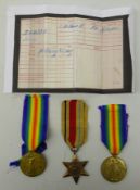 WWl Victory Medals to G-31932. PTE. H. DAWSON. R.W KENT.R and 29067. PTE. W. J.