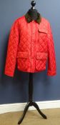 Polo by Ralph Lauren quilted car coat in red size large Condition Report Very good