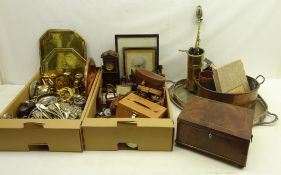 19th century mahogany caddy, with later lift out tray, leather jewellery box, fitted interior,