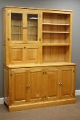 Solid ash craftsman made panelled dresser,