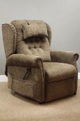 Orchid Mobility Poppy electric riser reclining armchair upholstered in Casino Crush fabric - 6