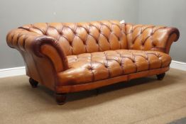 Two seat Chesterfield shaped sofa,