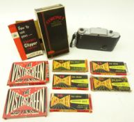 1950s Coronet Clipper folding camera in original box with original instructions and two 'Vista