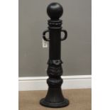 Victorian style ornate cast iron bollard, D23cm,