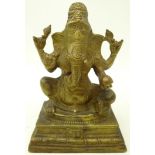 Early 20th century Indian brass figure of Ganesha,