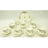 Royal Albert 'Moss Rose' tea set for six Condition Report <a href='//www.