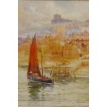 Tate Hill Whitby, watercolour signed by John Wynn Williams (British fl.