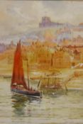 Tate Hill Whitby, watercolour signed by John Wynn Williams (British fl.