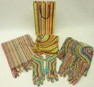 Paul Smith Swirl silk scarf, with other similar accessories including gloves,