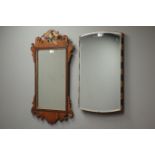 Late 19th/early 20th century Chippendale style wall mirror (90cm x 48cm),