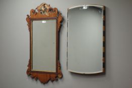 Late 19th/early 20th century Chippendale style wall mirror (90cm x 48cm),