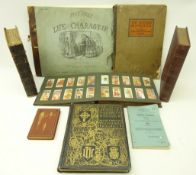 Cigarette card album containing Wills's and Ogden's cigarette cards,