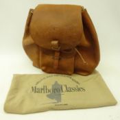 Marlboro classics leather backpack with dust cover,