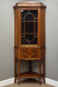 Edwardian mahogany corner display cabinet,