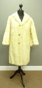 Blond mink three quarter length coat,