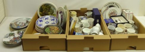 Collection of commemorative ware & collectors plates including Ringtons, Spode, Royal Doulton,