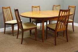 G-Plan teak circular extending dining table (H73cm, 123cm - 179cm (extended)),