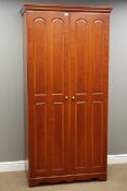 Irish McDonagh cherry wood double wardrobe, W98cm, H199cm,