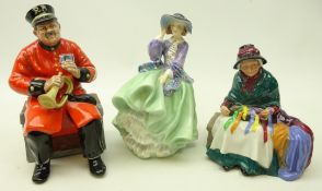 Three Royal Doulton figurines 'Past Glory',