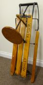 20th century sledge with steering and brake,