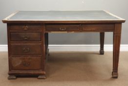 Large early 20th century library writing desk,