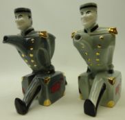 Pair Nickie Ross 'Bellboy' novelty tea pots,