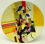 Cubist design charger in the style of Picasso, D40cm Condition Report Plastic.