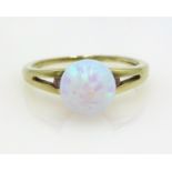 9ct gold opal ring hallmarked Condition Report Size L,