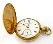 18ct gold hunter pocket watch, crown wind by Streeter & Co Ltd, New Bond St, no 241569,