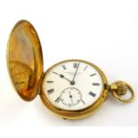 18ct gold hunter pocket watch, crown wind by Streeter & Co Ltd, New Bond St, no 241569,