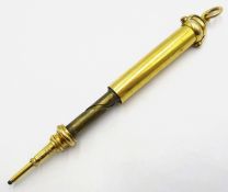 Gold mounted propelling pencil (tested 14ct),