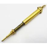 Gold mounted propelling pencil (tested 14ct),