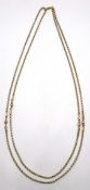 Victorian gold muff chain stamped 9ct, approx 25.