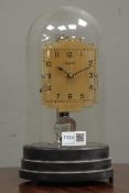 'Tempex' Art Deco period electric magnetic clock, stepped rectangular silvered dial,