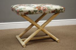 After Sir Edwin Lutyens (1864-1944) - over painted cross frame stool,