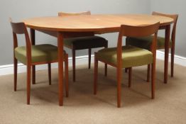 Nil Jonsson for Troeds - 'Malta' 1960s teak extending dining table with two foldout leaves (H73cm,