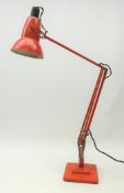 Herbert Terry & Sons Anglepoise orange finish lamp,