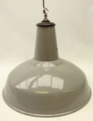 Industrial Benjamin type grey enamel centre light fitting,