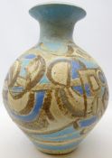 Peter Hough (British Contemporary) coil-built stoneware vase,