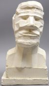 Eduardo Luigi Paolozzi (British 1924-2005) plaster cubist bust,