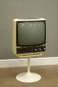 1960s Philips G17T320 black and white television on stand,