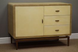 Julian Chichester - simulated shagreen and ivory finish cabinet fitted with single cupboard and
