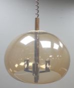 1970s rise and fall pendant light fitting,